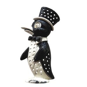 Vintage And Rare Anthropomorphic Penguin Standing Earring holder Libby